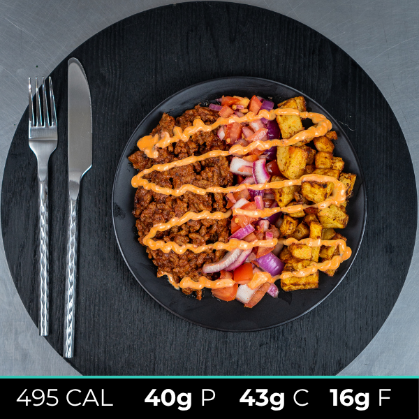 Beef Mince & Potato Taco Bowl