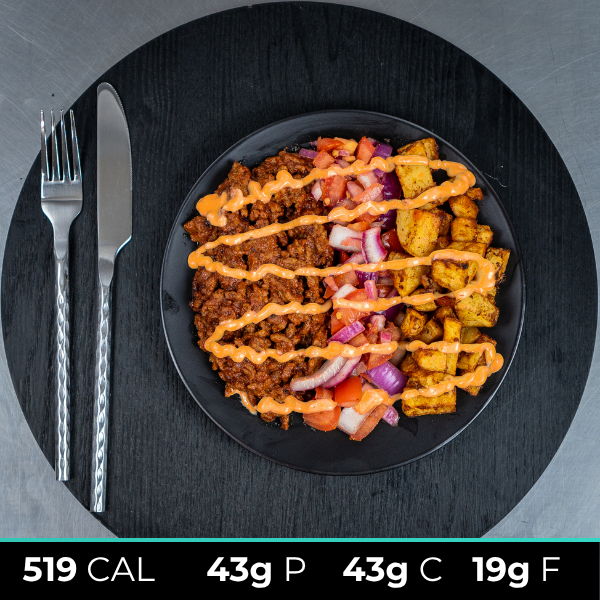 Beef Mince & Potato Taco Bowl