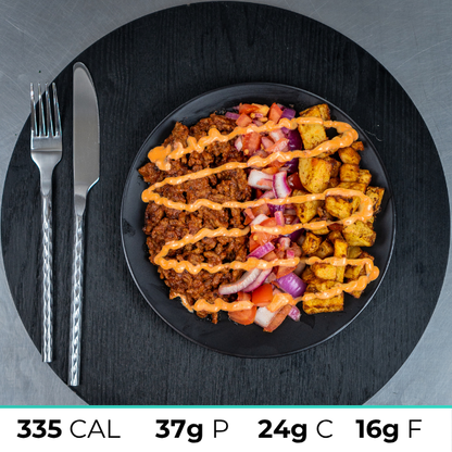 Beef Mince & Potato Taco Bowl